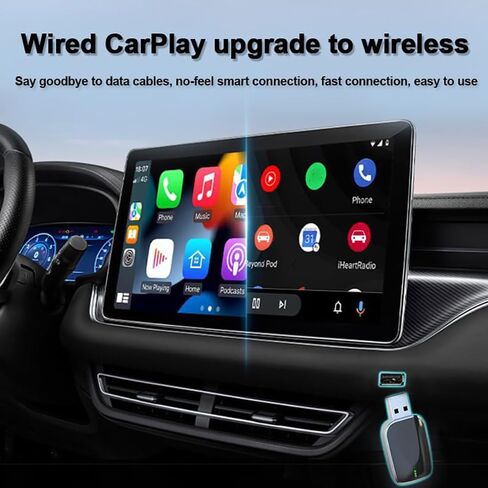 محول Android Auto اللاسلكي لسيارة Ford Bronco/Bronco Sport 2021-2025، التوصيل والتشغيل 2 في 1 يحول السلكي إلى لاسلكي لمحولات الإدخال المساعدة Android، Android 11+ in Kuwait