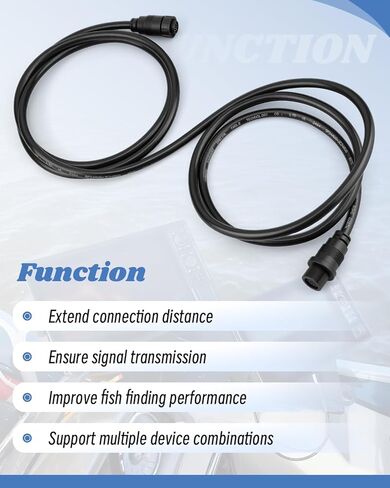 720106-1 EC M3 14W10 Transducer Extension Cable Fit for Humminbird XPLORE/APEX/SOLIX Series, Fit for Built-in MEGA Imaging On Select Minn Kota Trolling Motors in Saudi Arabia