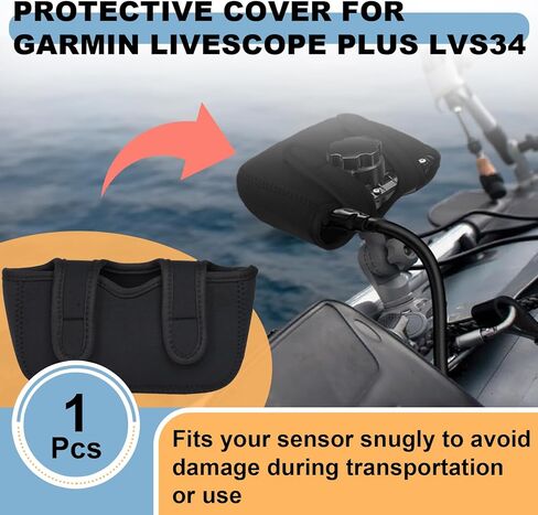 غطاء محول السفر لـ Garmin Livescope Plus LVS34، كم حماية من الصدمات مع أشرطة فيلكرو، صيد القوارب على الجليد، صيد الأسماك على الجليد والنقل في جميع الأحوال الجوية in Kuwait
