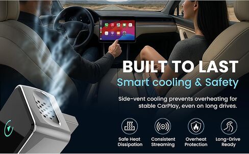 Ultra Compact Multi-User AUTO-Connect Wireless CarPlay Adapter 2026 for iPhone – Fast & Stable 5GHz Dual Band WiFi, Converts Wired to Wireless, USB-A/USB-C, for Cars 2016+, iOS 10+ in Saudi Arabia