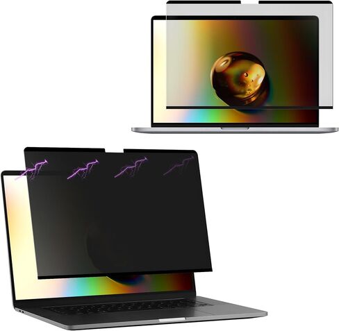 kwmobile Laptop Privacy Screen for Apple MacBook Pro 16" (2019) A2141 - Magnetic Computer Privacy Screen Shield - Laptop Monitor Protector - Anti Glare Blue Light Blocking in Saudi Arabia