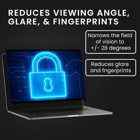 kwmobile Laptop Privacy Screen for Apple MacBook Pro 16" (2019) A2141 - Magnetic Computer Privacy Screen Shield - Laptop Monitor Protector - Anti Glare Blue Light Blocking in Saudi Arabia