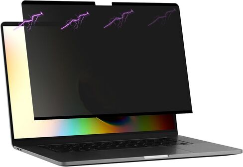 kwmobile Laptop Privacy Screen for Apple MacBook Pro 16" (2019) A2141 - Magnetic Computer Privacy Screen Shield - Laptop Monitor Protector - Anti Glare Blue Light Blocking in Saudi Arabia