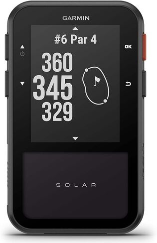 مجموعة صندوق هدايا محمولة باليد من Garmin Approach G20 Solar GPS - شحن بالطاقة الشمسية، شاشة عالية الدقة يمكن قراءتها في ضوء الشمس، حامل مغناطيسي مدمج مع محول حائط PlayBetter وحافظة صلبة in Saudi Arabia