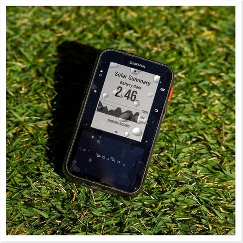 مجموعة صندوق هدايا محمولة باليد من Garmin Approach G20 Solar GPS - شحن بالطاقة الشمسية، شاشة عالية الدقة يمكن قراءتها في ضوء الشمس، حامل مغناطيسي مدمج مع محول حائط PlayBetter وحافظة صلبة in Saudi Arabia