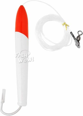 5pcs 6" Fishing Cedar Plugs Rigged Big Game Trolling Wood Lure - Red White in Saudi Arabia