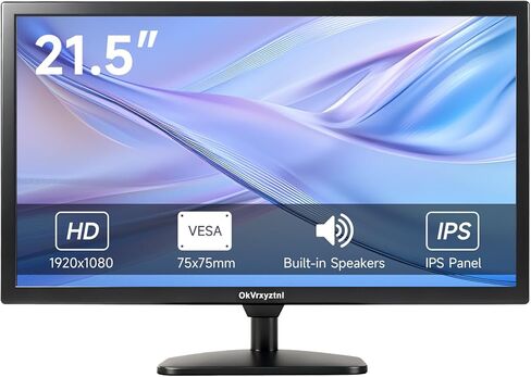 شاشة CCTV 21.5 بوصة عالية الدقة (1920 × 1080)، 16:9 مع BNC/VGA/HDMI/مكبر صوت مدمج معدل تحديث 60 هرتز، شاشة لأجهزة الكمبيوتر المحمولة وأجهزة الكمبيوتر وأجهزة الكمبيوتر المكتبية، شاشة LED، VESA 75x75 مم in Kuwait