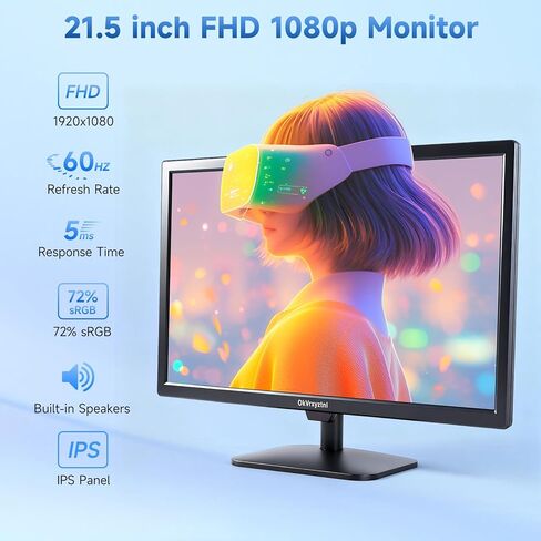شاشة CCTV 21.5 بوصة عالية الدقة (1920 × 1080)، 16:9 مع BNC/VGA/HDMI/مكبر صوت مدمج معدل تحديث 60 هرتز، شاشة لأجهزة الكمبيوتر المحمولة وأجهزة الكمبيوتر وأجهزة الكمبيوتر المكتبية، شاشة LED، VESA 75x75 مم in Kuwait