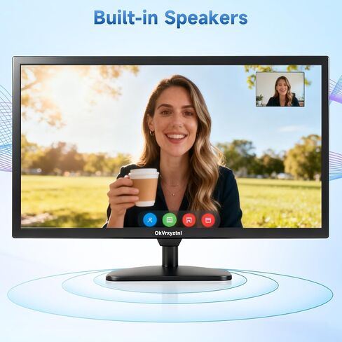 شاشة CCTV 21.5 بوصة عالية الدقة (1920 × 1080)، 16:9 مع BNC/VGA/HDMI/مكبر صوت مدمج معدل تحديث 60 هرتز، شاشة لأجهزة الكمبيوتر المحمولة وأجهزة الكمبيوتر وأجهزة الكمبيوتر المكتبية، شاشة LED، VESA 75x75 مم in Kuwait