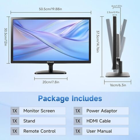 شاشة CCTV 21.5 بوصة عالية الدقة (1920 × 1080)، 16:9 مع BNC/VGA/HDMI/مكبر صوت مدمج معدل تحديث 60 هرتز، شاشة لأجهزة الكمبيوتر المحمولة وأجهزة الكمبيوتر وأجهزة الكمبيوتر المكتبية، شاشة LED، VESA 75x75 مم in Kuwait