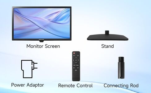 شاشة CCTV 21.5 بوصة عالية الدقة (1920 × 1080)، 16:9 مع BNC/VGA/HDMI/مكبر صوت مدمج معدل تحديث 60 هرتز، شاشة لأجهزة الكمبيوتر المحمولة وأجهزة الكمبيوتر وأجهزة الكمبيوتر المكتبية، شاشة LED، VESA 75x75 مم in Kuwait