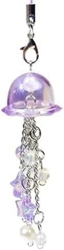 Purple Jellyfish Phone Charm with Star and Heart, Aesthetic Cell Phone Strap for Bag Keychain Camera Decoration in Saudi Arabia
