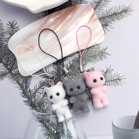 Cat Charms Y2K Cute Aesthetic Kawaii Cat Mobile Pendants Wrist Straps Lanyard Accessories for Bag Backpack Keychain Camera Pendants Decor in Saudi Arabia