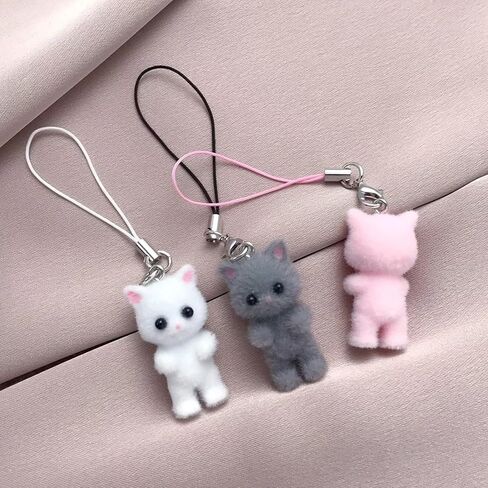 Cat Charms Y2K Cute Aesthetic Kawaii Cat Mobile Pendants Wrist Straps Lanyard Accessories for Bag Backpack Keychain Camera Pendants Decor in Saudi Arabia