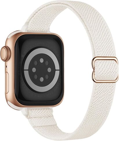 حزام رفيع قابل للتمدد متوافق مع أساور ساعة Apple 41 مم 40 مم 38 مم 42 مم 44 مم 45 مم 46 مم 49 مم للنساء والرجال، حزام رياضي رفيع من النايلون المرن لسلسلة iWatch 11 10 9 8 7 6 5 4 3/SE/Ultra 3 2 1 in Kuwait