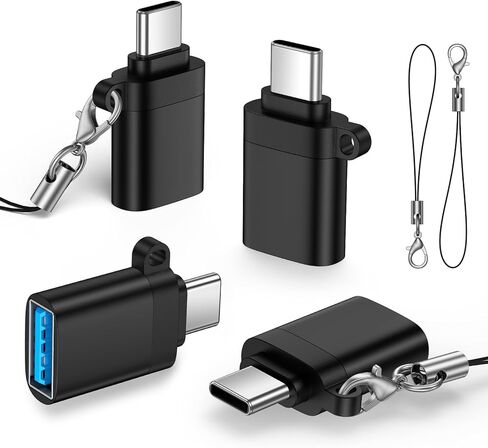 USB-C to USB Adapter 4Pack, High-Speed Data Transfer USB C Male to USB A Female OTG Converter Compatible with iPhone,Galaxy,Pixel,Dell,iPad,MacBook,Chromebook and More Type C or Thunderbolt 4/3 Device in Kuwait