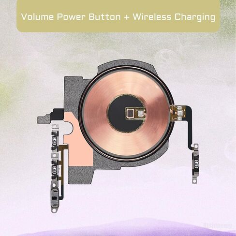 NFC Chip Power Volume Button Wireless Charging Charger Panel Coil Replacement for iPhone 13 PRO On/Off Switch Control Repair Silent Mute Key Assembly with Metal Bracket in Saudi Arabia