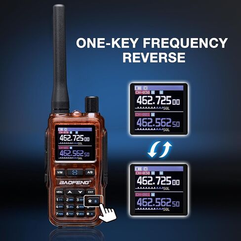 [متوافق مع Chirp] راديو Baofeng UV-5G Mini GMRS المحمول مع برمجة تطبيق BT، جهاز اتصال لاسلكي طويل المدى GMRS مكرر قادر، مع جهاز استقبال 8 نطاقات، 999 قناة، للطرق الوعرة، عبوتان، كهرماني in Saudi Arabia