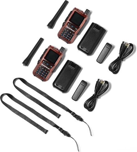 [متوافق مع Chirp] راديو Baofeng UV-5G Mini GMRS المحمول مع برمجة تطبيق BT، جهاز اتصال لاسلكي طويل المدى GMRS مكرر قادر، مع جهاز استقبال 8 نطاقات، 999 قناة، للطرق الوعرة، عبوتان، كهرماني in Saudi Arabia