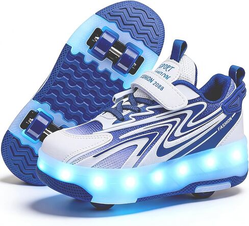 Ylllu Kids LED Roller Skate Shoes مع 4 عجلات تضيء أحذية الأسطوانة هدية للفتيات الفتيات in Saudi Arabia