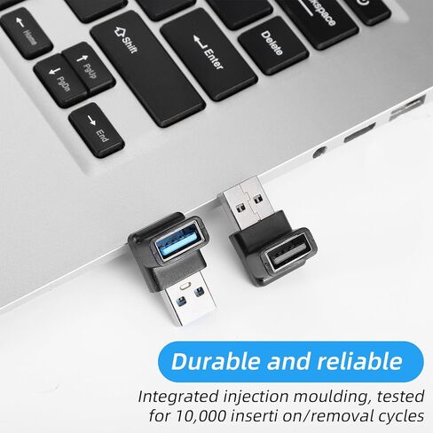 محول USB 3.2 90 درجة، قطعتان، زاوية قائمة USB من النوع A ذكر إلى أنثى موصل موسع لشاحن لوحة مفاتيح الكمبيوتر المحمول والماوس in Kuwait