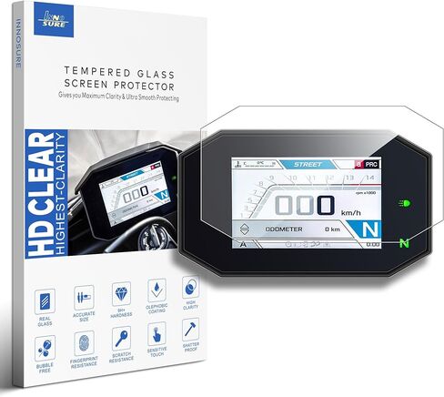 Tempered Glass Screen Protector for Aprilia RSV4 1100, Tuono V4 1100, Tuareg (Rally) 660, RS 660, Tuono 660 Motorcycle Instrument 5" Screen 9H Anti Scratch/Fingerprint (HD Clear) in Saudi Arabia