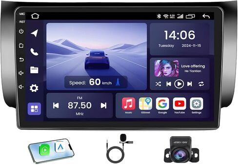 4G RAM 64G ROM راديو السيارة لنيسان سنترا 2013-2017: Carplay اللاسلكي / Android Auto 10 بوصة 1080 * 800P IPS شاشة تعمل باللمس GPS Navigation 5G WiFi Bluetooth 5.4 FM / RDS Mirror Link SWC 1080P كاميرا احتياطية in Kuwait