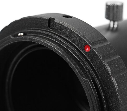 محول تركيب التلسكوب المتوافق مع Canon EOS يتميز بأنبوب تمديد 1.25 بوصة وحلقة على شكل حرف T - ألومنيوم أسود، بدون علامة تجارية، مناسب تمامًا in Kuwait