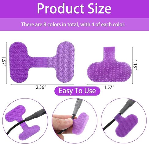 32 PCS Self-Adhesive Cable Labels, Multi Color Durable Write On Cord Label Wire Labels Computers Cable Management and Identification Waterproof Self-Adhesive Nylon Cables Label(8 Colors) in Saudi Arabia