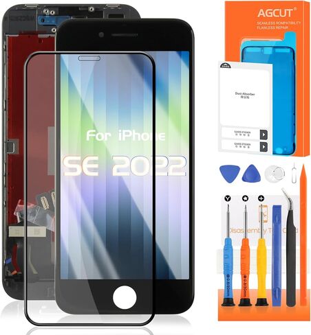 AGCUT آيفون SE 3rd الجيل 2022 قطع غيار للشاشة آيفون SE 2022 شاشة LCD A2595 LCD محول الأرقام شاشة تعمل باللمس إصلاح أجزاء in Kuwait