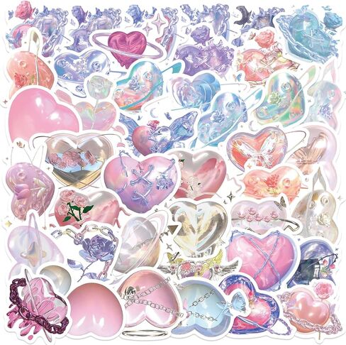 50pcs Music Stickers for Adult, Musical Note Waterproof Vinyl Decal for Girl Teen Kids Water Bottle Laptop Phone Computer Skateboard Luggage Notebook Party Supplies (Colourful) in Kuwait