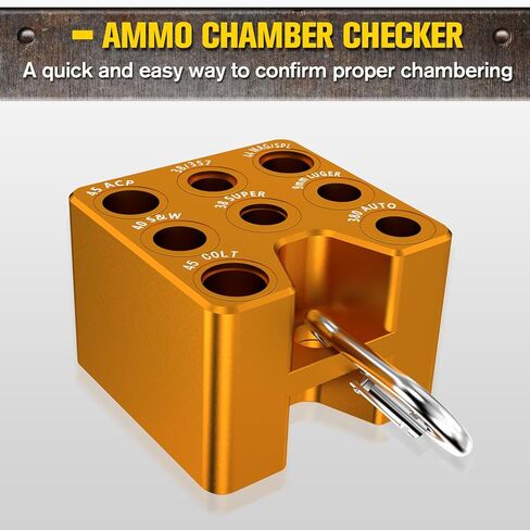 Ammo Checkers, Ammo Checker Cartridge Gauge, Accurate Size Ammo Checker Cartridge Gauge for Reloading, Ammunition Ammo Checkers with Snap Hook in Saudi Arabia