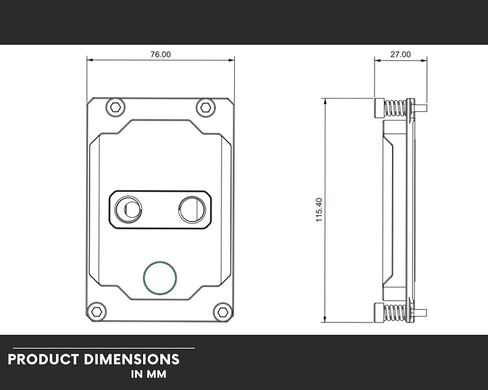 Bykski CPU-SP3-SR Durable All Metal CPU Water Block for AMD EPYC (Socket SP3) (LGA 4094) - Continuous Usage in Saudi Arabia