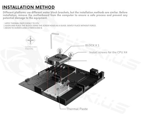 Bykski CPU-SP3-SR Durable All Metal CPU Water Block for AMD EPYC (Socket SP3) (LGA 4094) - Continuous Usage in Saudi Arabia