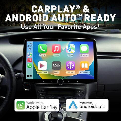 BOSS Audio Systems 14 Inch Single Din Car Stereo with Apple CarPlay, Android Auto + Backup Camera in Saudi Arabia