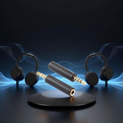 قطعتان من محول CTIA إلى OMTP باللون الأسود مقاس 3.5 ملم، وملحقات سماعات الرأس in Saudi Arabia