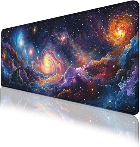 Skeleton Knight Mouse Pad, Black Horse Red Giant Sword Mousepad Extended Large Laptop Keyboard Non-Slip Rubber Base with Stitched Edges for Home 31.5 x 11.8 inch in Saudi Arabia
