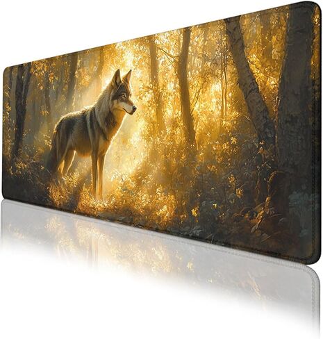 Skeleton Knight Mouse Pad, Black Horse Red Giant Sword Mousepad Extended Large Laptop Keyboard Non-Slip Rubber Base with Stitched Edges for Home 31.5 x 11.8 inch in Kuwait