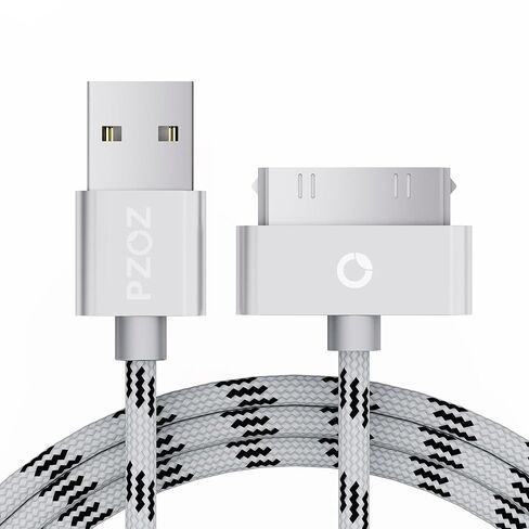 كابل pzoz 30 Pin لهاتف iPhone 4s/4/3G/3Gs، كابل بيانات موصل مزامنة كابل شحن وشاحن USB لهاتف iPhone 4/ 4s، أجيال iPad 3/2/1 القديمة، iPod Classic Touch Nano (3.3 قدم) (رمادي) in Kuwait