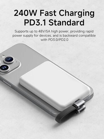 كابل USB4 بطول 0.33 قدم 90 درجة من Hagibis، نقل بيانات 80 جيجابت في الثانية، شاشة فيديو 8K@60 هرتز، كابل USB-C للشحن السريع بزاوية قائمة 240 وات، كابل USB 4 V2.0 لهاتف iPhone 17 16 15 Pro Max، iPad Pro، Thunderbolt 5/4 in Saudi Arabia