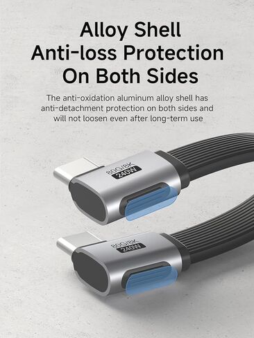 كابل USB4 بطول 0.33 قدم 90 درجة من Hagibis، نقل بيانات 80 جيجابت في الثانية، شاشة فيديو 8K@60 هرتز، كابل USB-C للشحن السريع بزاوية قائمة 240 وات، كابل USB 4 V2.0 لهاتف iPhone 17 16 15 Pro Max، iPad Pro، Thunderbolt 5/4 in Saudi Arabia