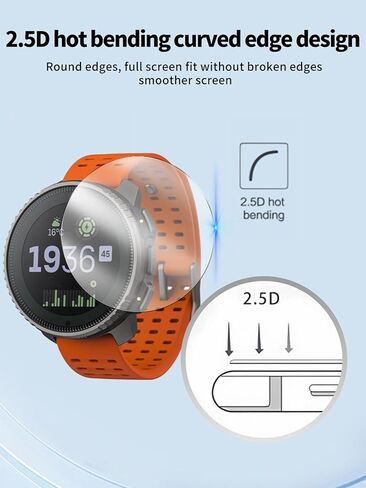 Screen Protector for Suunto Vertical 2 Smart Watch, 9H Tempered Glass Film Anti-Scratch Anti-Fingerprint High Sensitive, 3-Pack in Saudi Arabia