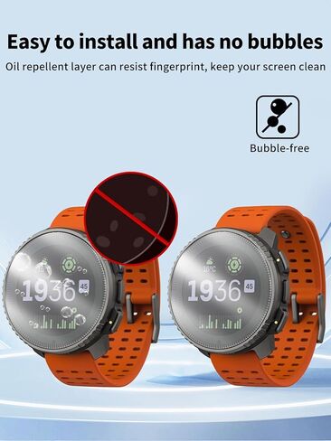 Screen Protector for Suunto Vertical 2 Smart Watch, 9H Tempered Glass Film Anti-Scratch Anti-Fingerprint High Sensitive, 3-Pack in Saudi Arabia