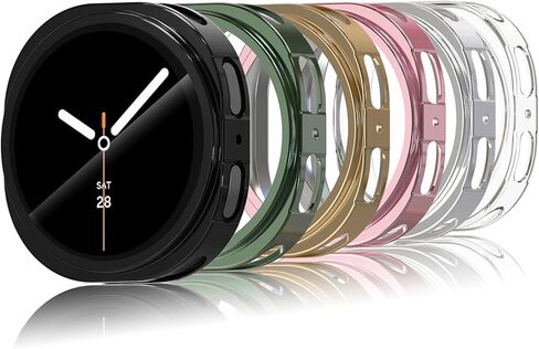 حافظة حماية شاشة Bighan مكونة من 6 قطع متوافقة مع ساعة Samsung Galaxy Watch 8 مقاس 40 مم، غطاء واقي شاشة ناعم من مادة TPU بديل لساعة Galaxy Watch 8 مقاس 40 مم، أسود وأخضر وذهبي ووردي وفضي وشفاف in Kuwait