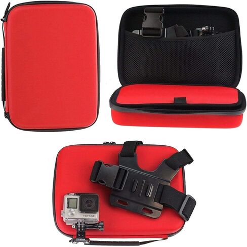 Navitech 8 in 1 Action Camera Accessory Combo Kit with Blue Case - Compatible with PROGRACE Children Kids Action Camera in Saudi Arabia