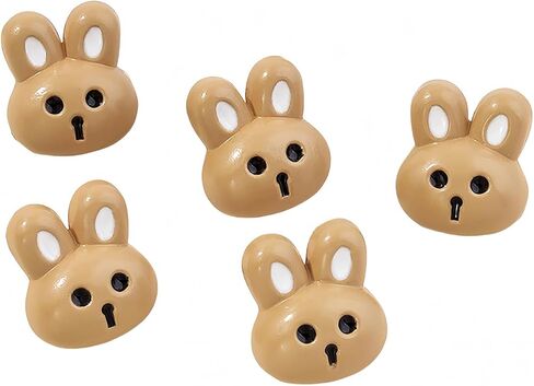 5 Pcs Cartoon Rabbit Buttons for Kids Clothing Cute Animal Decorative Sewing Accessories Sweaters Coats Jackets Tops Colored Plastic in Saudi Arabia