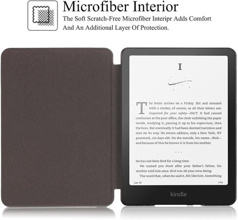 حافظة لجهاز Kindle Paperwhite 2024، جلد PU خفيف الوزن مع حافظة للنوم/الاستيقاظ التلقائي لجهاز Kindle Paperwhite مقاس 7 بوصات (الجيل الثاني عشر، 2024) وإصدار Kindle Colorsoft Signature (وردي القماش) in Kuwait