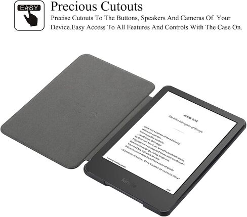 حافظة لجهاز Kindle Paperwhite 2024، جلد PU خفيف الوزن مع حافظة للنوم/الاستيقاظ التلقائي لجهاز Kindle Paperwhite مقاس 7 بوصات (الجيل الثاني عشر، 2024) وإصدار Kindle Colorsoft Signature (وردي القماش) in Kuwait