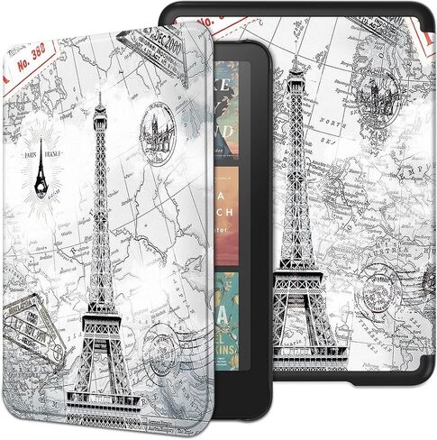 حافظة لجهاز Kindle Paperwhite 2024، جلد PU خفيف الوزن مع حافظة للنوم/الاستيقاظ التلقائي لجهاز Kindle Paperwhite مقاس 7 بوصات (الجيل الثاني عشر، 2024) وإصدار Kindle Colorsoft Signature (وردي القماش) in Kuwait