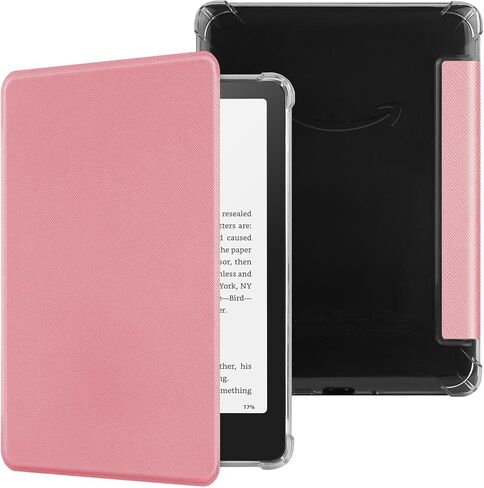 حافظة لجهاز Kindle Paperwhite 2024، جلد PU خفيف الوزن مع حافظة للنوم/الاستيقاظ التلقائي لجهاز Kindle Paperwhite مقاس 7 بوصات (الجيل الثاني عشر، 2024) وإصدار Kindle Colorsoft Signature (وردي القماش) in Kuwait